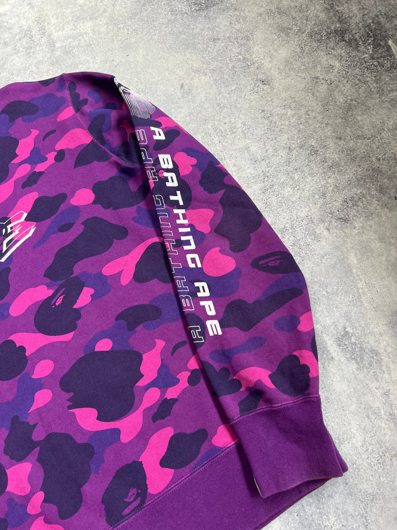 Bape purple camo jumper
