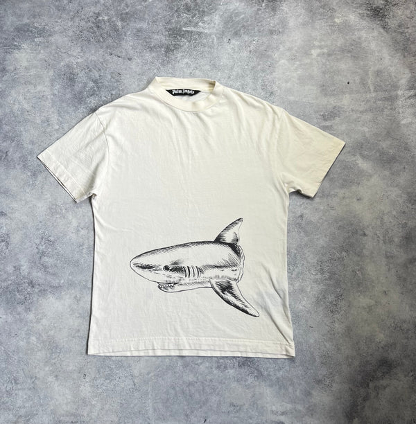 Palm angels cream broken shark tee