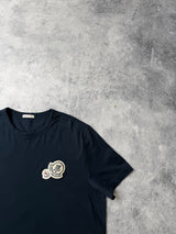 Moncler navy double logo tee