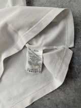 Moncler white double logo polo shirt