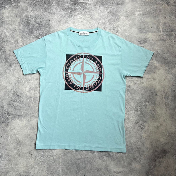 Stone island 2022 baby blue tee