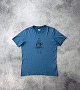 CP company logo print blue tee