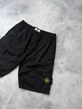 Stone island black cargo shorts