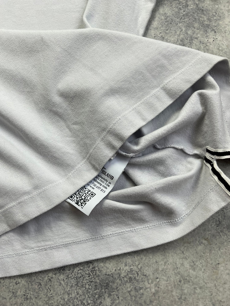 Stone island 2018 grey polo shirt
