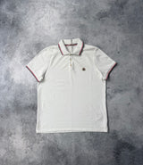 Moncler white polo shirt