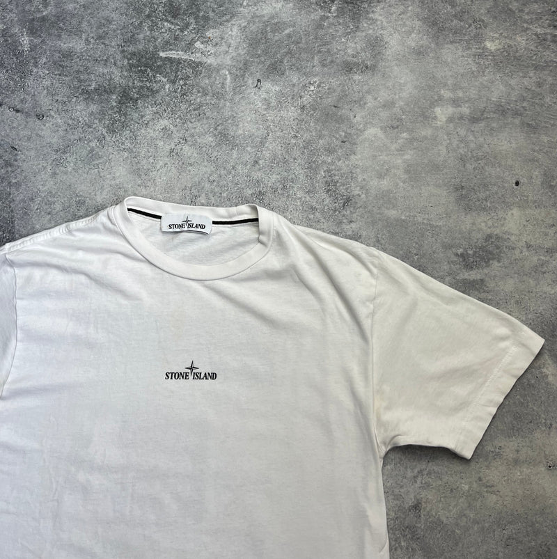 Stone island black & white graphic tee