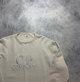 CP company cream embroidered jumper