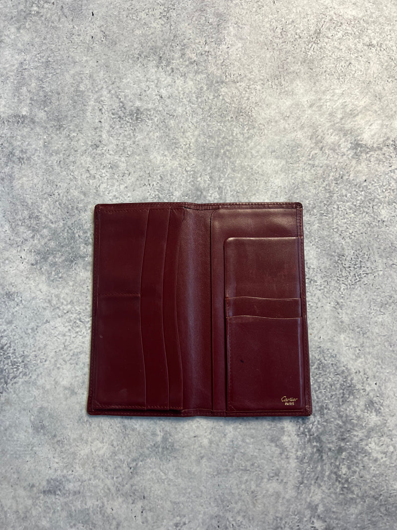 Cartier vintage wine red long wallet