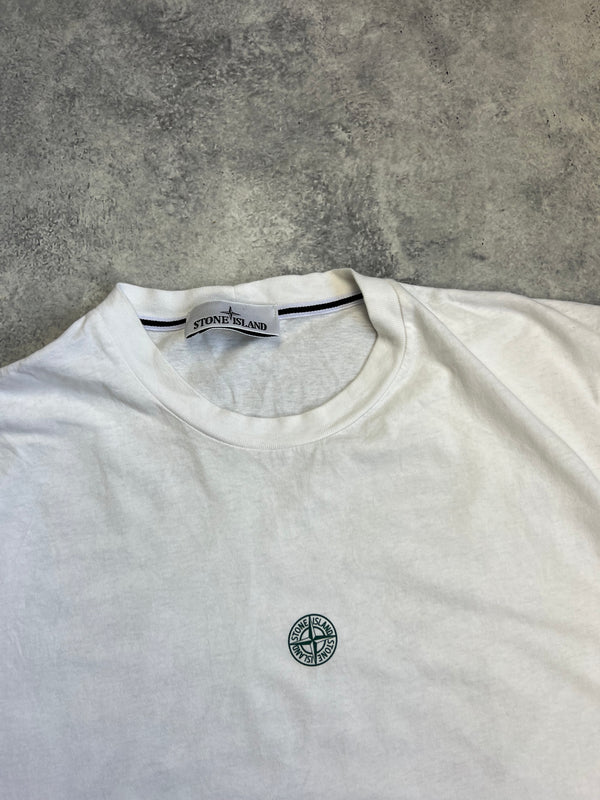 Stone island 2023 white & green graphic tee