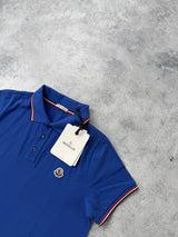 Moncler blue polo shirt