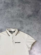 Palm angels white polo shirt