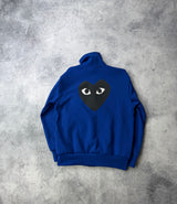 Comme des garçons blue heart track jacket