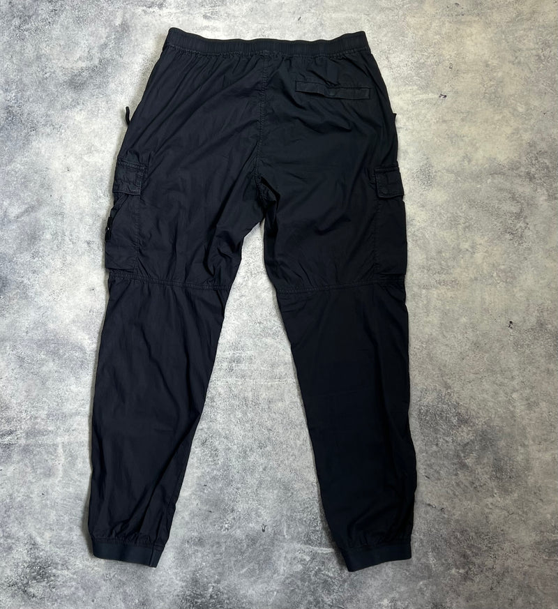 Stone island navy cuffed cargo trousers
