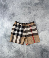 Burberry beige check swim shorts