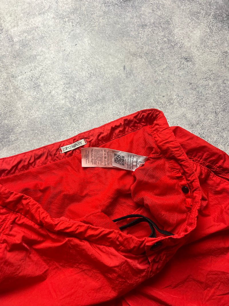 CP company red nylon swim shorts