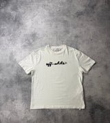 Off-white spellout tee white