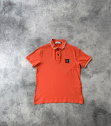 Stone island orange polo shirt