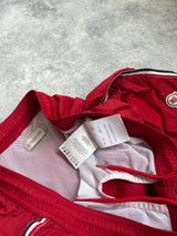 Moncler red swim shorts