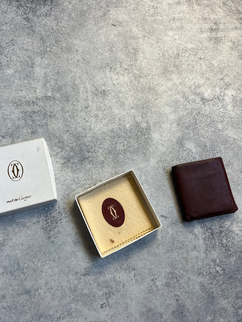 Cartier vintage wine red wallet