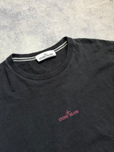 Stone island black paint stroke tee