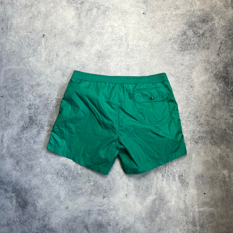 Moncler green swim shorts