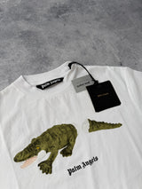 Palm angels white crocodile tee