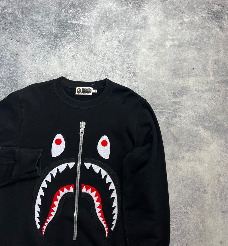 Bape black shark jumper