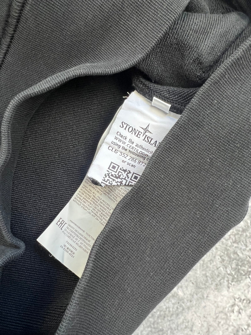 Stone island 2021 black pullover hoodie