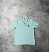 Stone island aqua blue polo shirt
