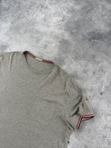 Moncler grey arm logo tee