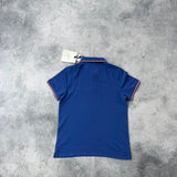 Moncler blue polo shirt