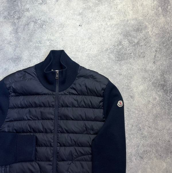 Moncler navy tricot cardigan