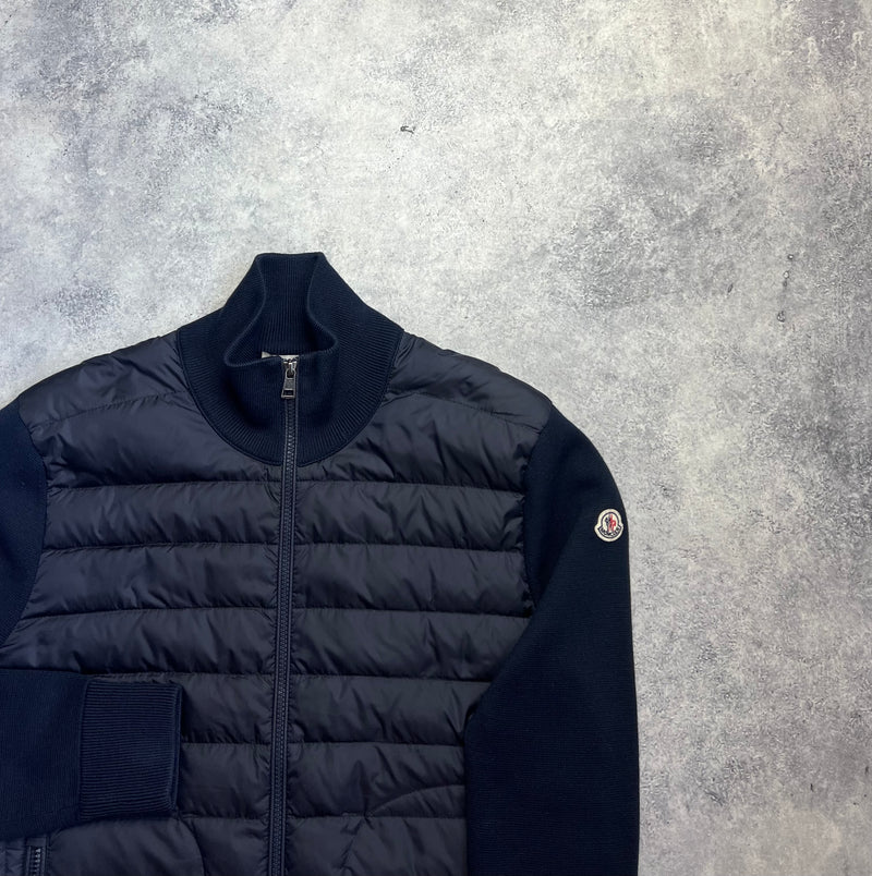 Moncler navy tricot cardigan