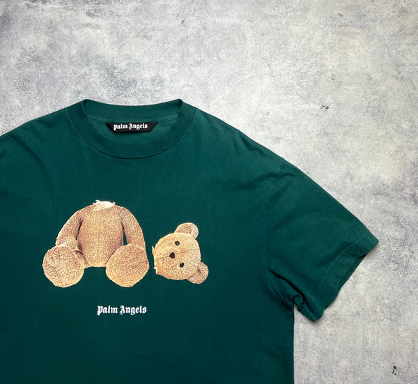 Palm angels dark green kill the bear tee