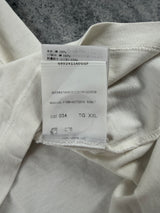 Moncler white graphic tee with arm logo