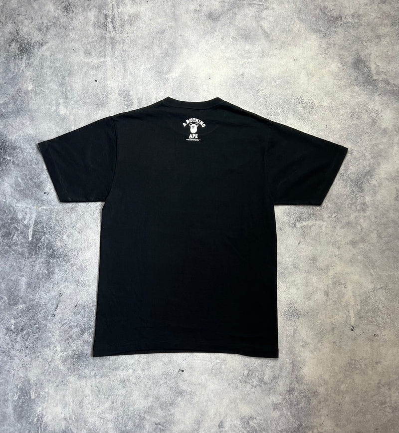 Bape x medicom bearbrick black tee