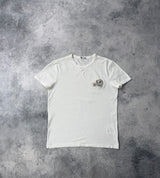 Moncler white double logo tee