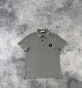 Stone island grey polo shirt