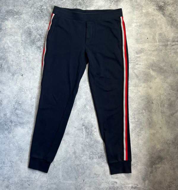 Moncler navy blue striped cotton sweatpants