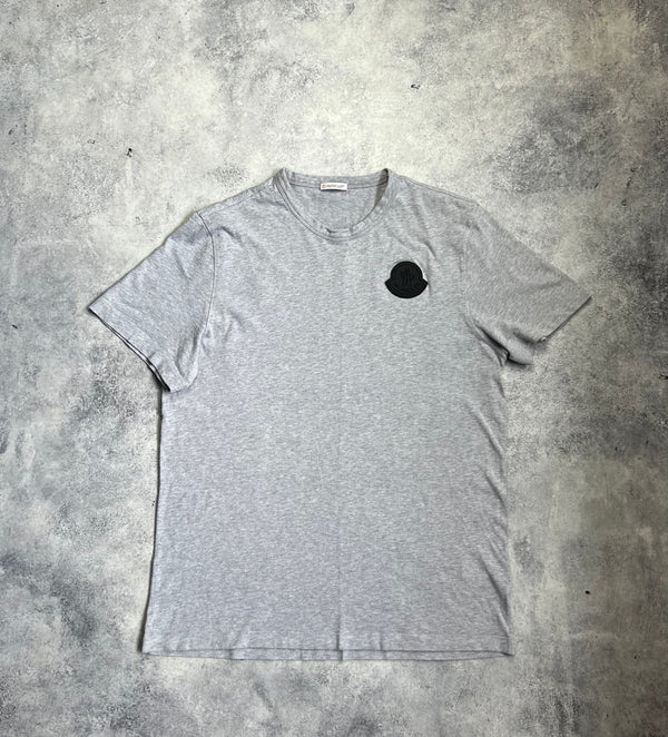 Moncler big logo grey tee