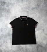 Moncler black polo shirt