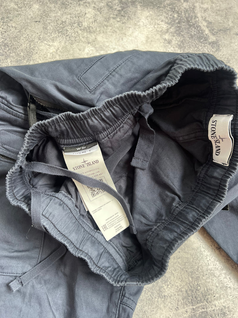 Stone island 2021 navy cuffed cargo trousers