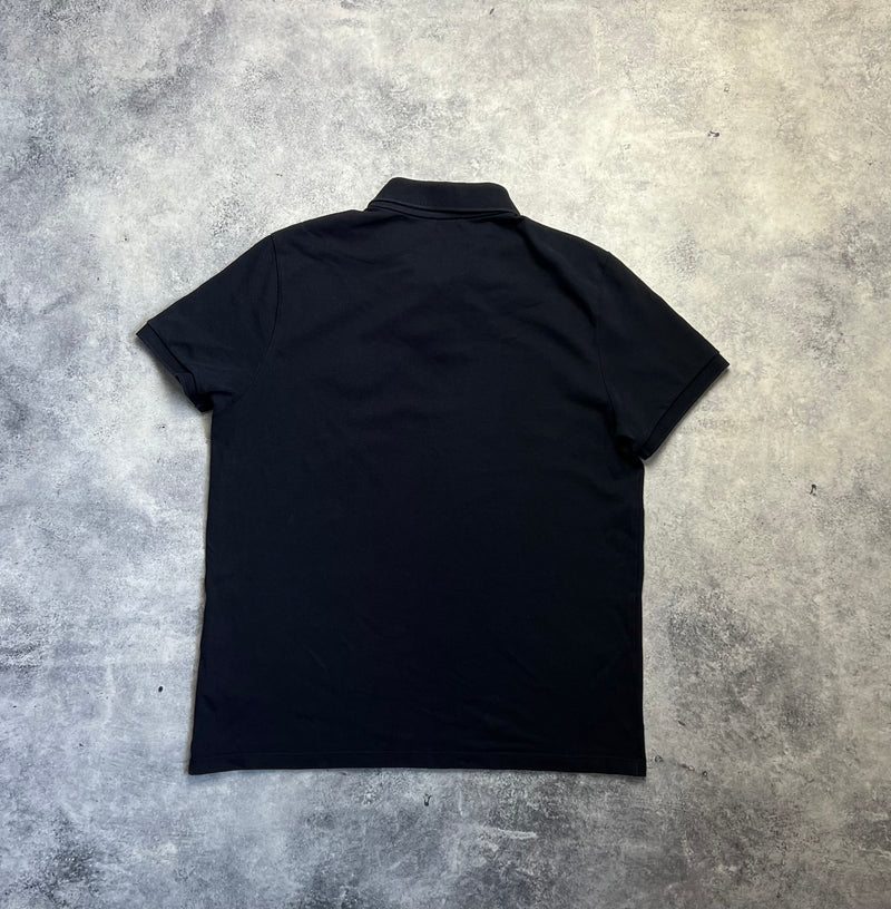 Moncler navy large logo polo shirt