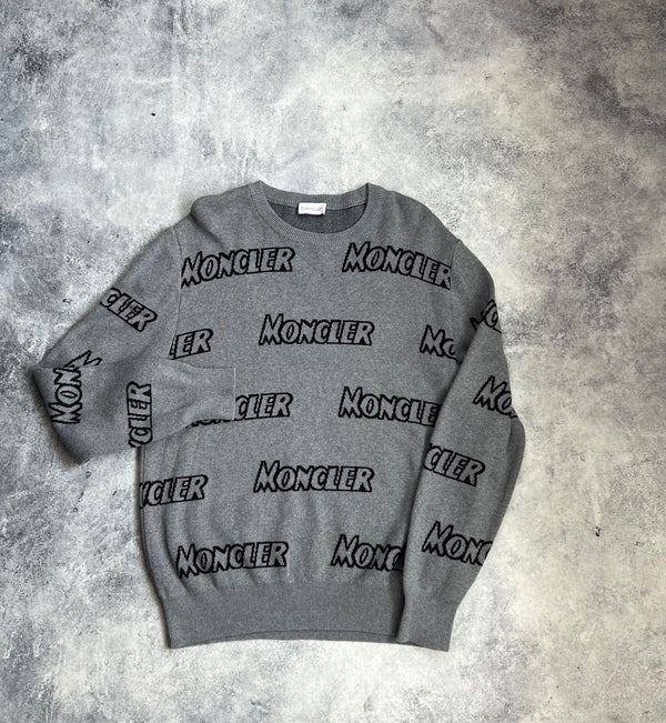 Moncler grey vintage logo jumper