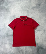 Prada red polo shirt black badge
