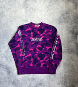 Bape purple camo jumper