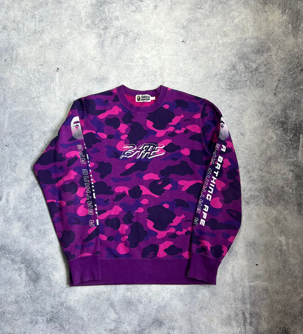 Bape purple camo jumper