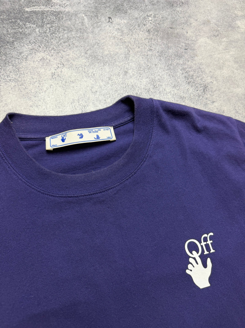 Off-white marker purple graphic tee