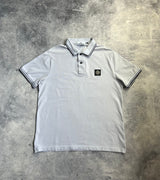 Stone island light grey polo shirt