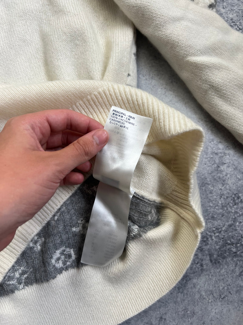 Louis Vuitton cream monogram cashmere jumper